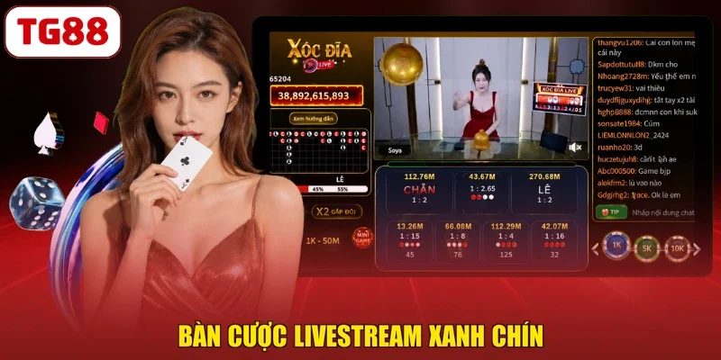 Bàn cược livestream xanh chín