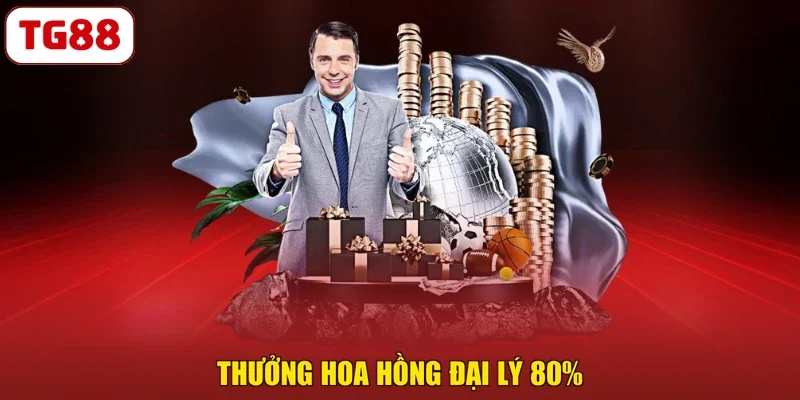 Thưởng hoa hồng đại lý 80%